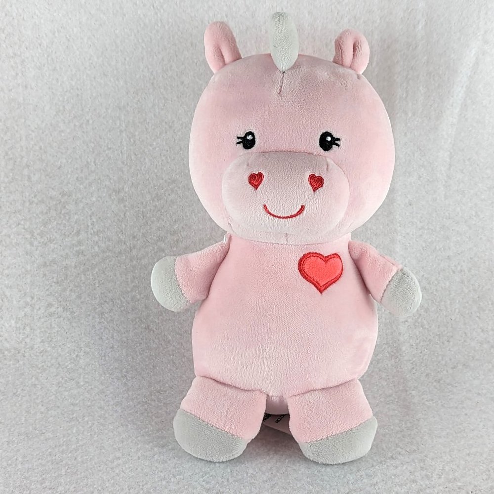 HUGGABLE FRIENDS PINK UNICORN PLUSH RED HEART ANIMAL ADVENTURE 9" SOFT STUFFED